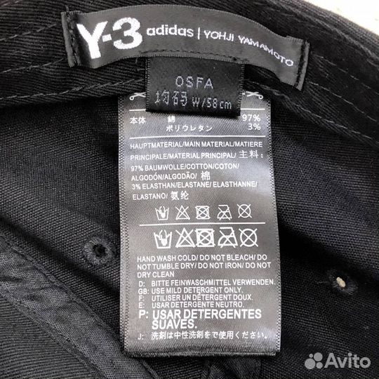 Yohji Yamamoto Y-3 SS18 street CAP Кепка