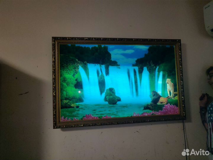 Картина светильник со звуком природы