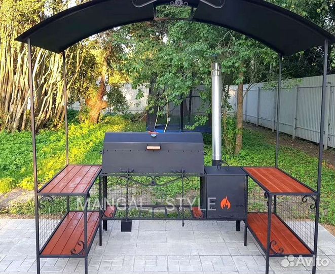 Мангал с крышей