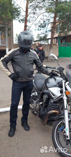 Кожаная мотокуртка мужская