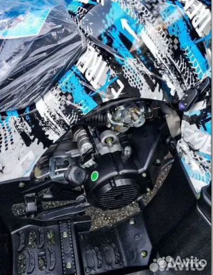 Квадроцикл Grizzly 200cc сине-белый