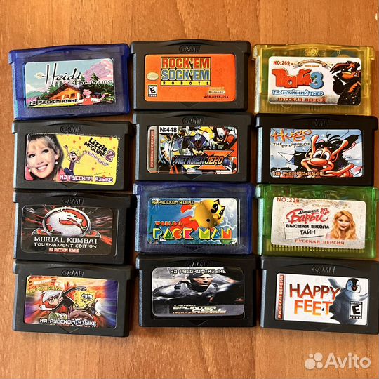 90 картриджей gba одним лотом