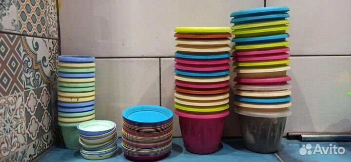 Цветочные горшки пластик