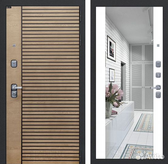 Дверь входная Коричневая металлическая