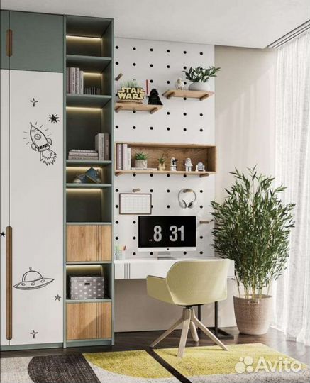 Пегборд, настенная панель, полки для книг