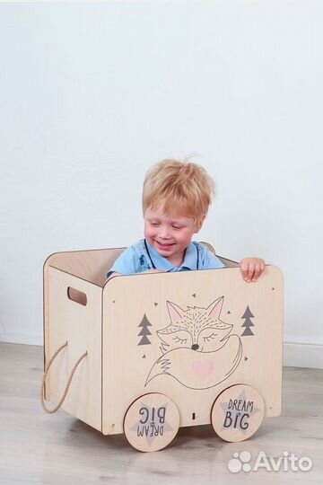 Ящик для игрушек деревянный