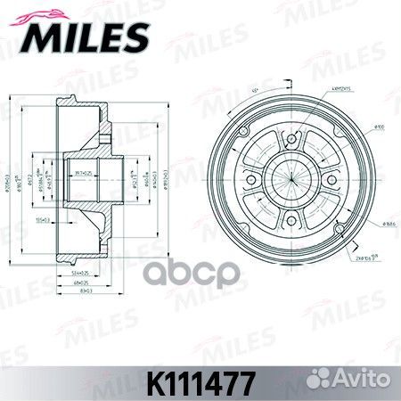Барабан тормозной renault logan/clio/megane (d