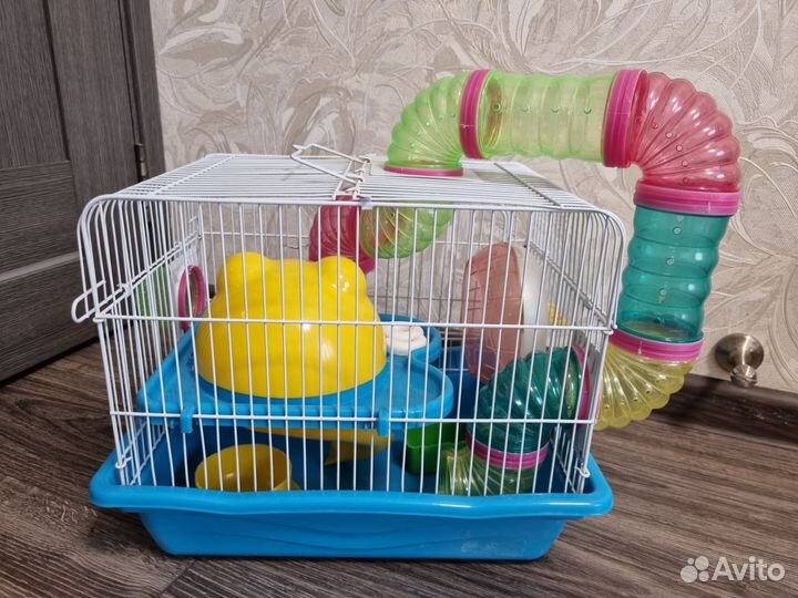 Клетка для хомяка с трубами