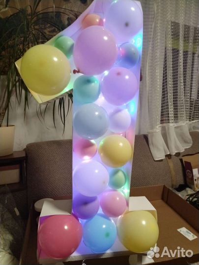 Цифра 1 на годик