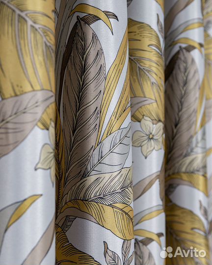 Шторы рогожка Доминик янтарь новые пошив