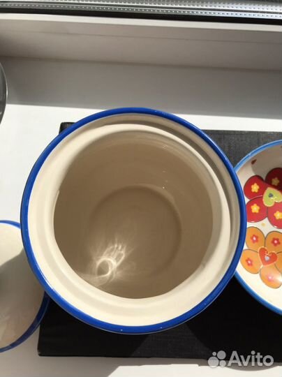 Банка и миска из керамики