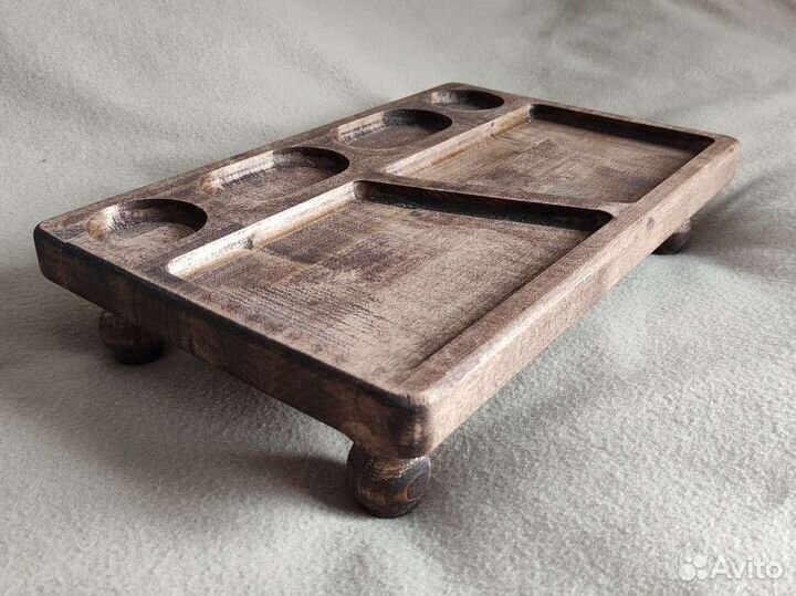 Деревянное блюдо для закусок и шашлыка