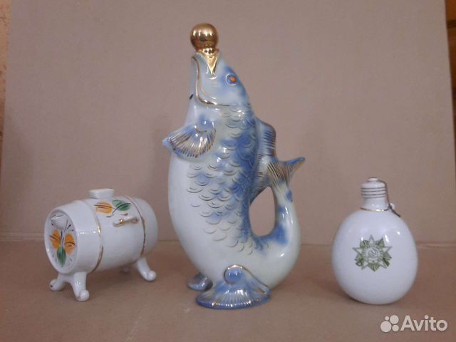 Фарфоровый графин рыба. СССР