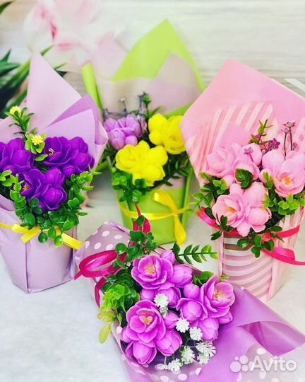 Ароматный букет из мыла