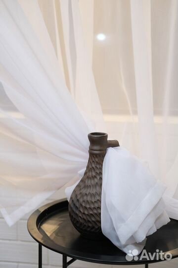 Тюль вуаль готовое изделие,белый оптом