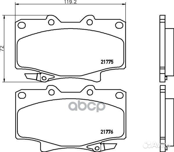 Колодки тормозные дисковые перед (PF-1242)