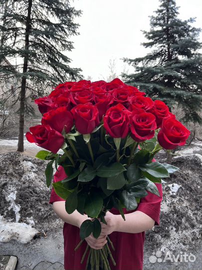 Розы 25 штук 70 см