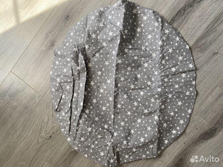 Простынь на резинке на круглый матрас d75см