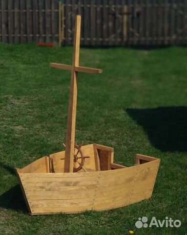 Корабль деревянный детский