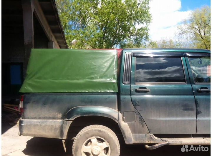Тент на УАЗ 2363, Пикап зелёный