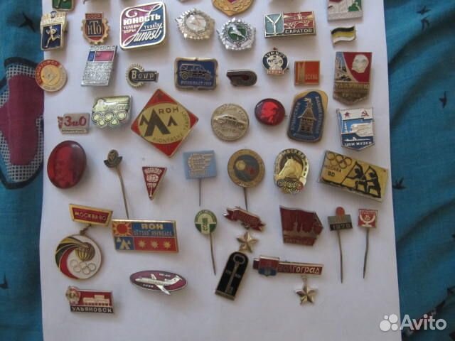 Значки 55штук