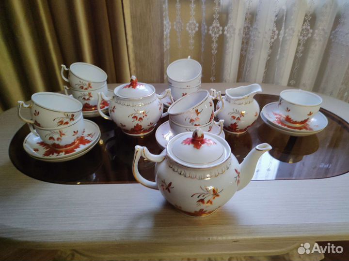 Чайный сервиз СССР барбарис (Вербилки