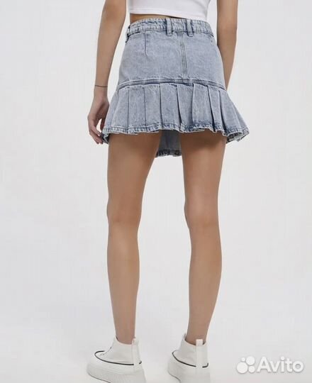 Джинсовая мини-юбка