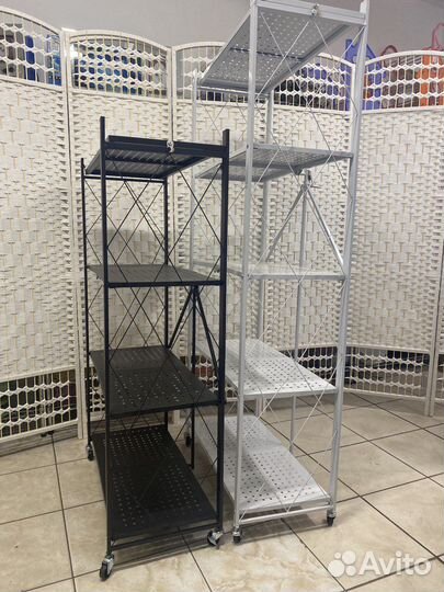 Полка- стеллаж для хранения складной металл