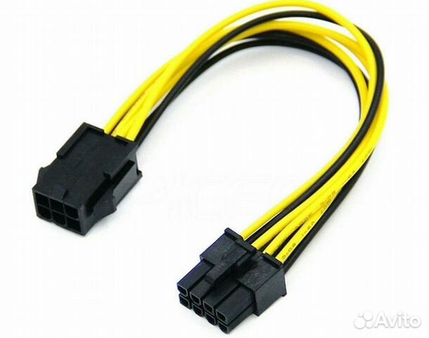 Новый переходник 6 пин 8 пин для питания видеокрт