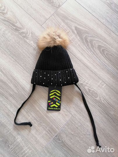 Шапка для девочки 46 новая