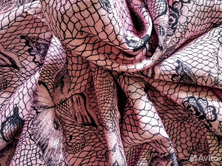 Вискоза-жаккард. Ткань СССР. Натуральная. 400х94см