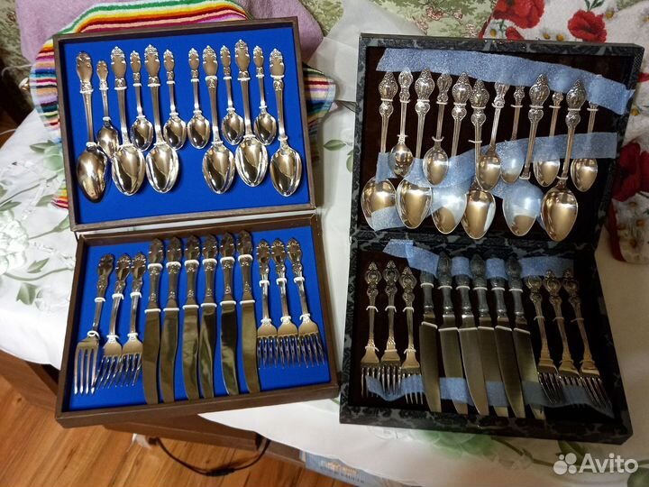 Наборы столовых приборов мельхиор СССР