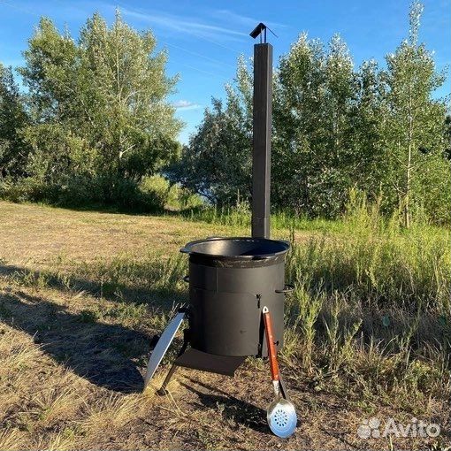 Комплект чугунный казан + печь