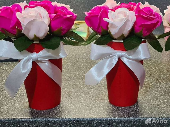 Букет из мыльных роз