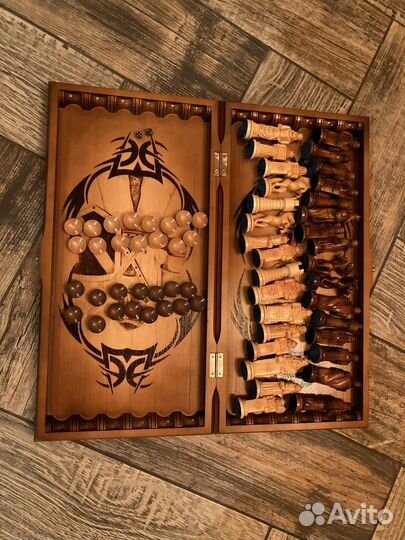 Нарды и шахматы ручной работы новые