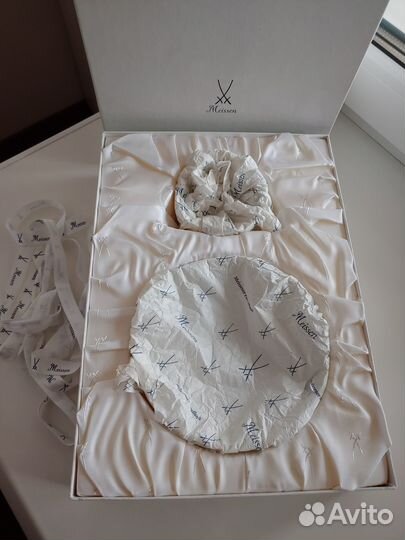 Чайная пара Meissen Мейсен «Лебединый» белый