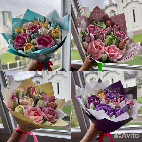 Зефирные цветы, зефир