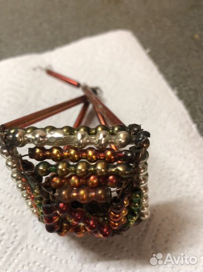 Елочные игрушки СССР стеклярус