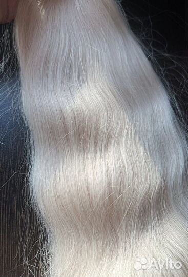 Волосы блонд волна натуральные 50 см