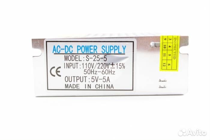 Блок питания 5V 5A IP20 V1
