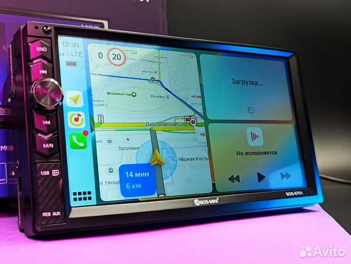 2Din Магнитола CarPlay с крутилкой