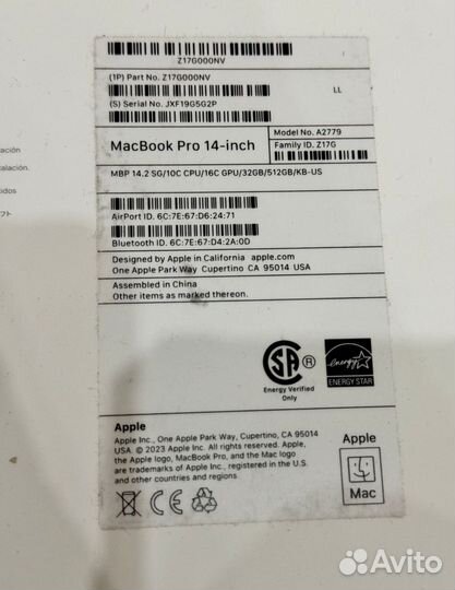 MacBook Pro 14 32/512gb 2023 M2-PRO