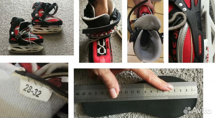 Одежда и товары для спорта, коньки 7-12 лет