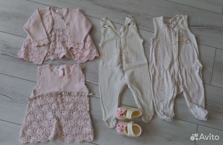 Вещи пакетом на девочку от 3 до 6 мес