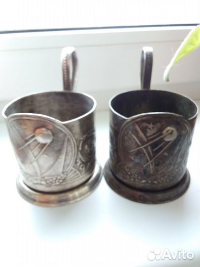 Подстаканники СССР мельхиор Мастерская художествен