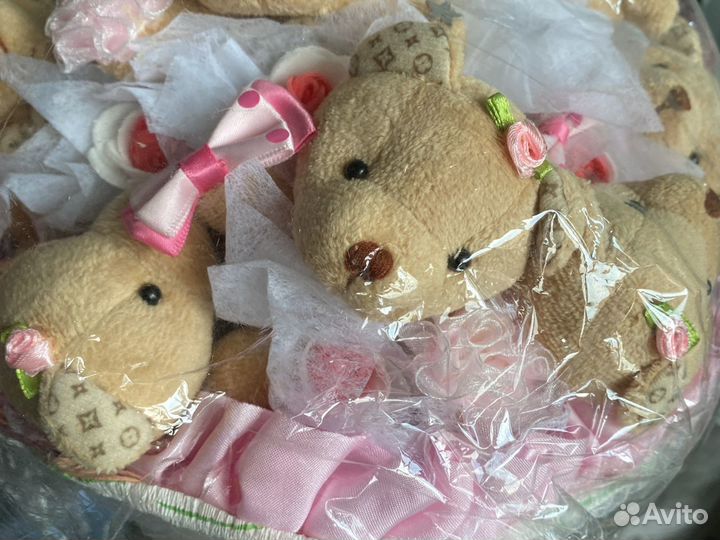 Букет из мягких игрушек декор