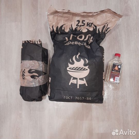 Уголь и розжиг для шашлыка