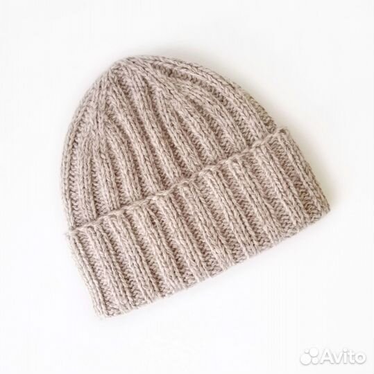 Кашемировая шапка ручной вязки для мужчины