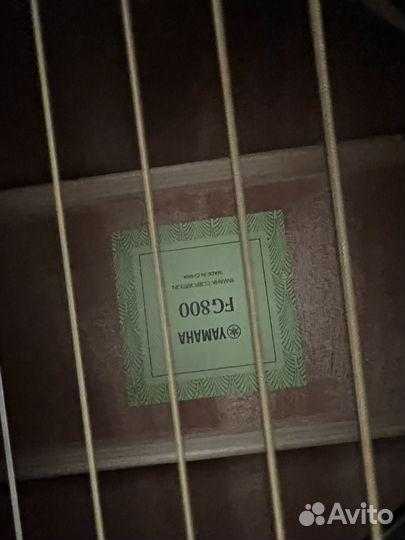 Акустическая гитара yamaha fg800 с чехлом