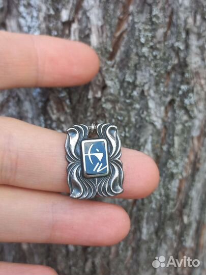 Кулон серебро+эмаль 1979г